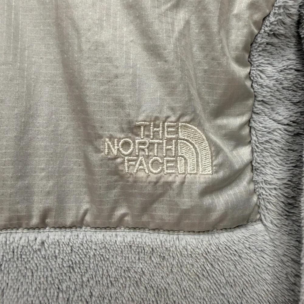 The North Face Denali Fleece Jacket Womens L Gray Polartec Nylon Full Zip Coat